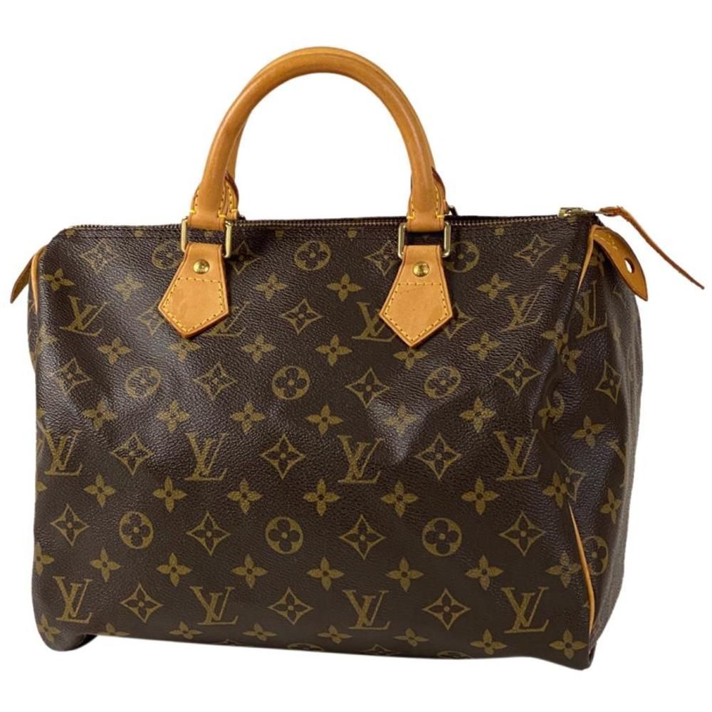Louis Vuitton Speedy 30 Boston Bag Commuter Handbag Monogram Brown